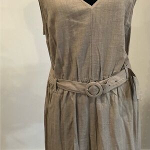 Nine West Beige Sleeveless Dress